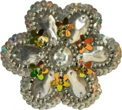 Applicatie Diamant Bloem Zilver