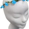 Bloemenhaarband Met Papieren Bloemen Turquoise