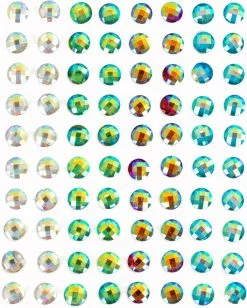 Body Jewel Rond 6mm 4 Kleuren 80st.