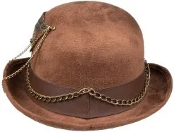 Bolhoed Steampunk Met Ketting -Kostuum Winkel bolhoed steampunk met ketting product achterkant