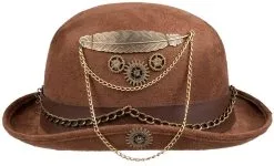 Bolhoed Steampunk Met Ketting -Kostuum Winkel bolhoed steampunk met ketting product zijkant