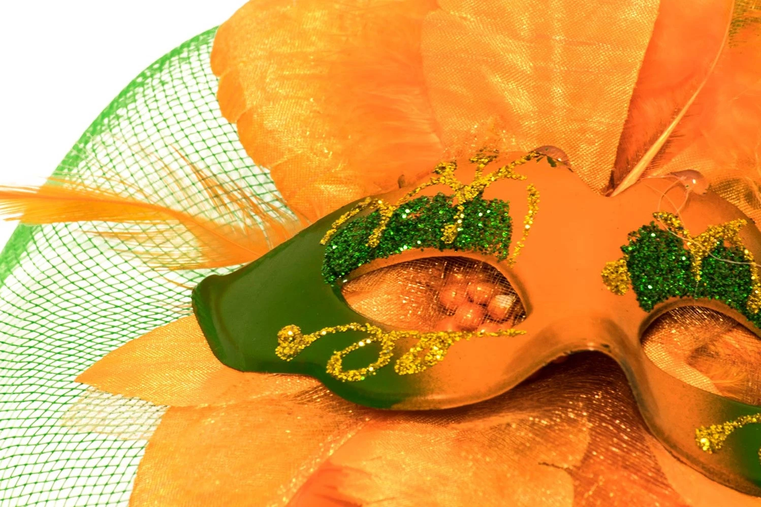 Broche Venice Oranje/Groen 2 Broche Venice Oranje/Groen - Afbeelding 2