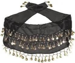 Buikdansset Zigeunerin Zwart (4 Delig) -Kostuum Winkel buikdansset zigeunerin zwart 4 delig heupdoek