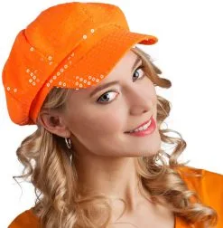 Cap Spangles Neon Oranje