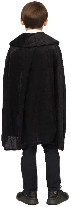 Cape Velvet Zwart Voor Kinderen -Kostuum Winkel cape velvet zwart voor kinderen achterkant