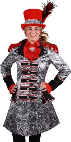 Carnavalsjas Sparkle Zilver-Zwart Voor Dames