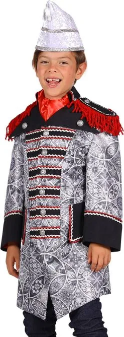 Carnavalsjas Sparkle Zilver-Zwart Voor Jongens