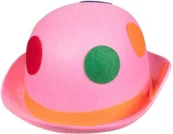 Clowns Bolhoed Roze Met Stippen (Vilt)