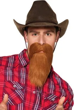 Cowboy Baard Rood-Bruin