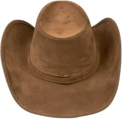 Cowboyhoed Luxe Bruin -Kostuum Winkel cowboyhoed luxe bruin achterkant