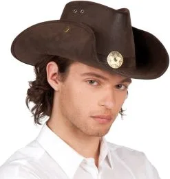 Cowboyhoed Luxe Bruin (nepleer)