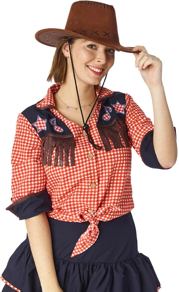 Cowboyhoed Suede Bruin 3 Cowboyhoed Suede Bruin - Afbeelding 3