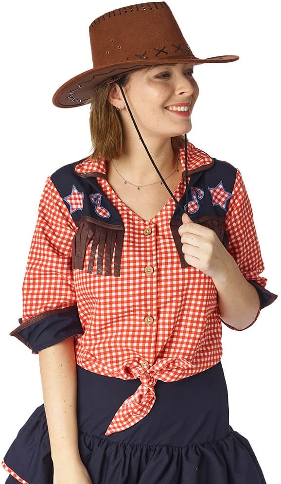 Cowboyhoed Suede Bruin 2 Cowboyhoed Suede Bruin - Afbeelding 2