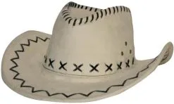 Cowboyhoed Suede Wit/Beige