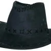 Cowboyhoed Suede Zwart