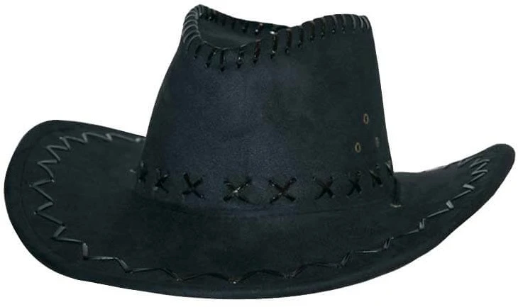 Cowboyhoed Suede Zwart 1 Cowboyhoed Suede Zwart