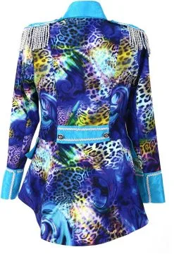 Dames Blazer Blue Panther Luxe -Kostuum Winkel dames blazer blue panther luxe achterkant