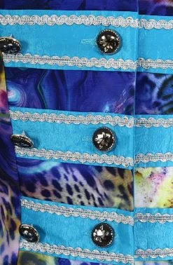 Dames Blazer Blue Panther Luxe -Kostuum Winkel dames blazer blue panther luxe detail 2