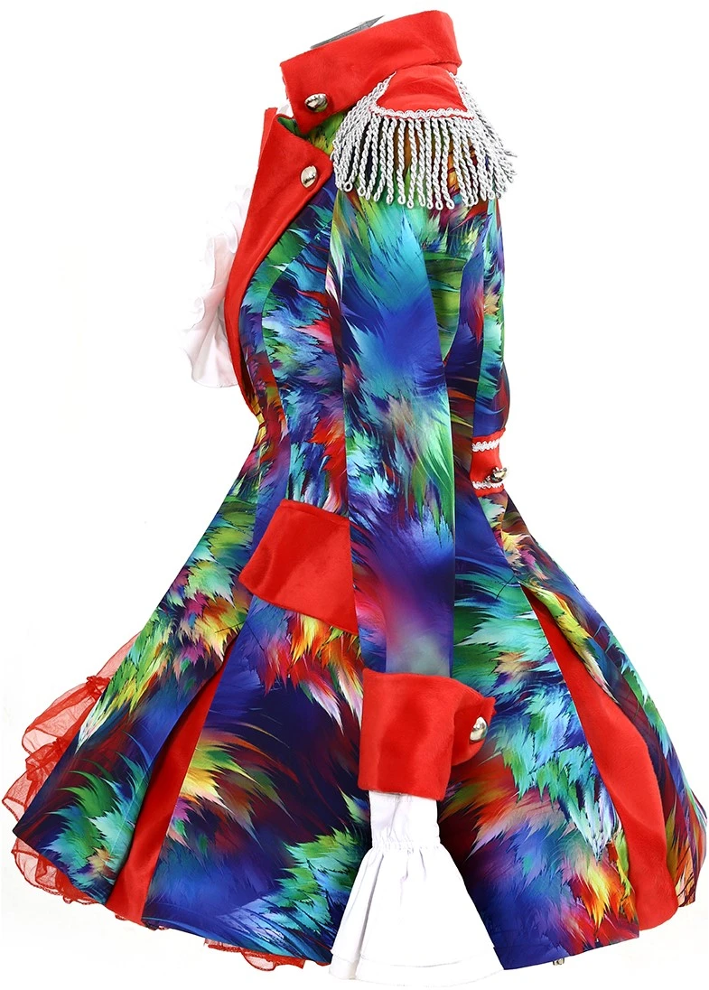 Dames Carnavalsjas Colorful Leaves Lang Luxe 2 Dames Carnavalsjas Colorful Leaves Lang Luxe - Afbeelding 2