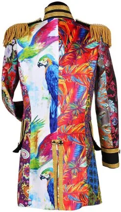 Dames Carnavalsjas Patchwork Mix-it Up -Kostuum Winkel dames carnavalsjas patchwork mix it up achterkant