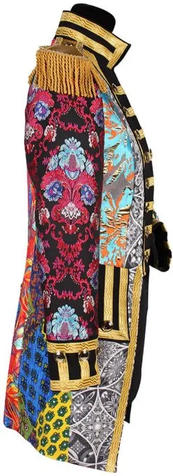 Dames Carnavalsjas Patchwork Mix-it Up -Kostuum Winkel dames carnavalsjas patchwork mix it up zijkant