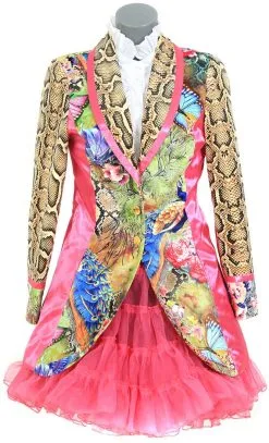 Dames Carnavalsjas Pink Snake Lang