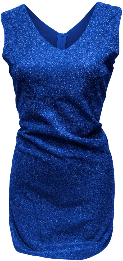 Dames Glitter Jurkje Blauw 2 Dames Glitter Jurkje Blauw - Afbeelding 2
