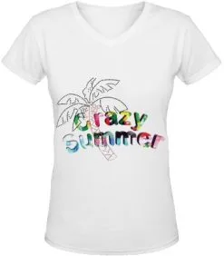 Dames T-Shirt Toppers Crazy Summer Palmtree