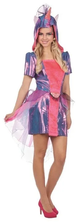 Damesjurkje Eenhoorn (Unicorn) Paars/Roze