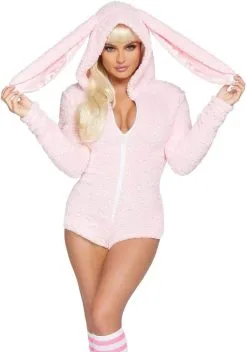 LEG AVENUE Dameskostuum Cuddle Bunny Roze