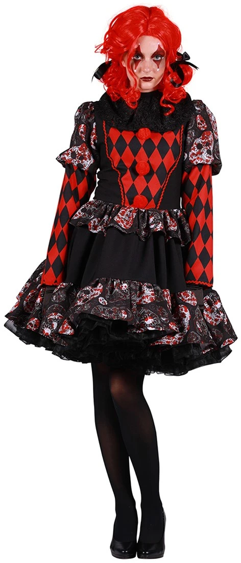 Dameskostuum Horror Clown Luxe 2 Dameskostuum Horror Clown Luxe - Afbeelding 2