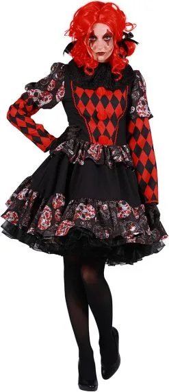 Dameskostuum Horror Clown Luxe 5 Dameskostuum Horror Clown Luxe -Kostuum Winkel dameskostuum horror clown luxe 2