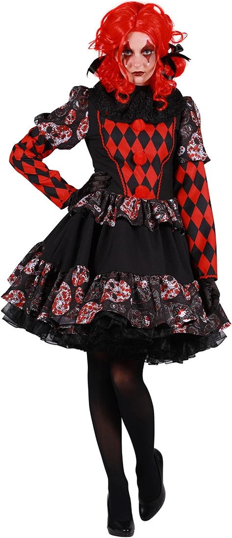 Dameskostuum Horror Clown Luxe 3 Dameskostuum Horror Clown Luxe - Afbeelding 3