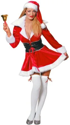 Dameskostuum Miss Santa Fluweel