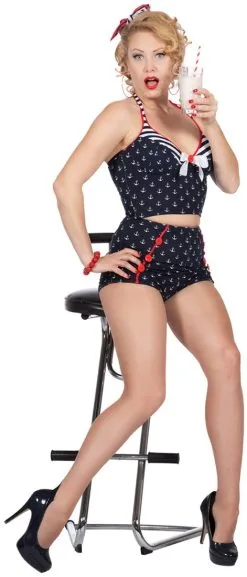 Dameskostuum Rockabilly Pin-Up - Jaren 50