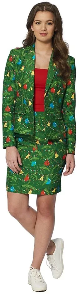 Dameskostuum Suitmeister Christmas Green Tree