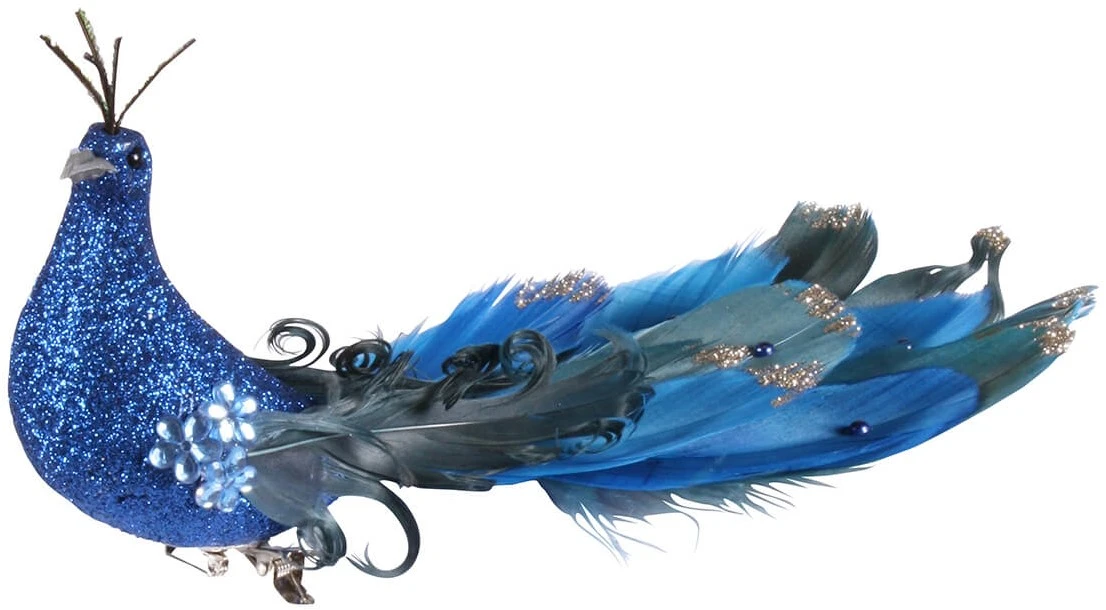 Decoratie Broche Vogel Glitter Blauw 1 Decoratie Broche Vogel Glitter Blauw