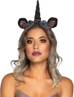 Diadeem Dark Unicorn -Kostuum Winkel diadeem dark unicorn voorbeeld voorkant