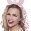 Diadeem Eenhoorn Roze-Wit (Unicorn)