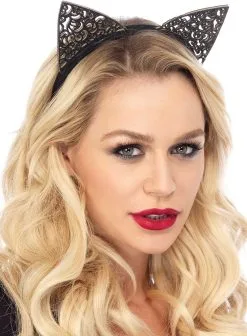 LEG AVENUE Diadeem Kattenoortjes Zwart (Foam)