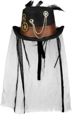 Diadeem Met Mini Hoedje Steampunk