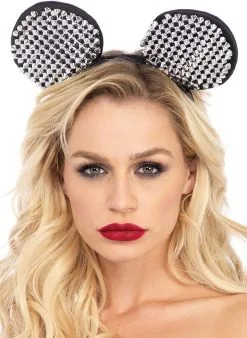 LEG AVENUE Diadeem Minnie Mouse Met Studs Zilver