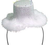 Diadeemhoedje Glitter Zilver Met Licht