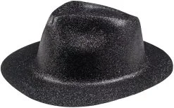 Disco Glitter Hoed Zwart