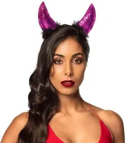 Duivelshoorntjes Glitter Pink -Kostuum Winkel duivelshoorntjes glitter pink 2