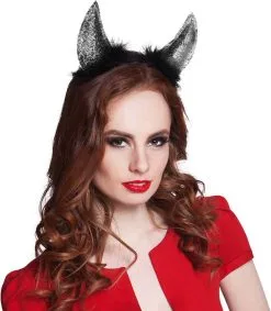 Duivelshoorntjes Glitter Zilver