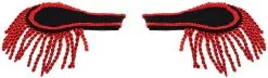 Epauletten Zwart-Rood (2st)