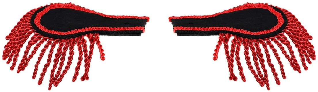 Epauletten Zwart-Rood (2st) 1 Epauletten Zwart-Rood (2st)