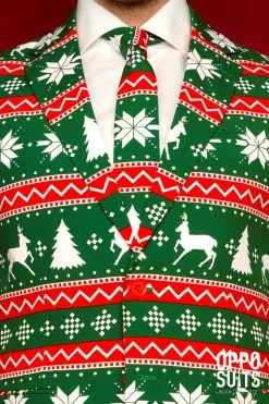 Herenkostuum OppoSuits Festive Green -Kostuum Winkel festive green lifestyle 02