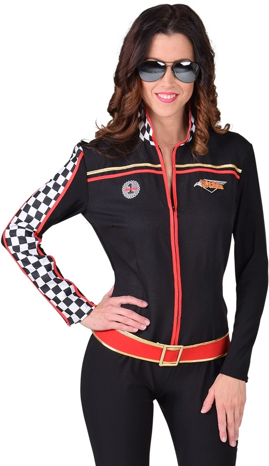 Formule 1 Race Catsuit Zwart Voor Dames 2 Formule 1 Race Catsuit Zwart Voor Dames - Afbeelding 2